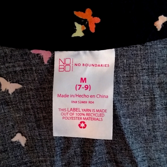 NWT Black Sleeveless Top with Multicolored Butterflies - Picture 7 of 7